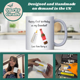 Grandad Birthday Bottle Mug, Funny Birthday Gift for Grandad, Grandad Birthday from Baby, First Time Grandad Gift, Birthday Gift from Bump