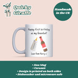 Grandad Birthday Bottle Mug, Funny Birthday Gift for Grandad, Grandad Birthday from Baby, First Time Grandad Gift, Birthday Gift from Bump