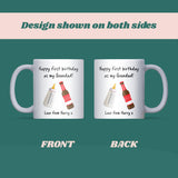 Grandad Birthday Bottle Mug, Funny Birthday Gift for Grandad, Grandad Birthday from Baby, First Time Grandad Gift, Birthday Gift from Bump