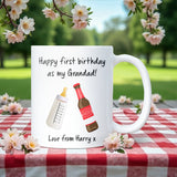 Grandad Birthday Bottle Mug, Funny Birthday Gift for Grandad, Grandad Birthday from Baby, First Time Grandad Gift, Birthday Gift from Bump