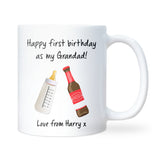 Grandad Birthday Bottle Mug, Funny Birthday Gift for Grandad, Grandad Birthday from Baby, First Time Grandad Gift, Birthday Gift from Bump