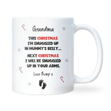 To Grandma at Christmas From Bump Mug, New Grandma Christmas Gift, Grandma To Be Pregnancy Announcement, First Christmas as a Grandma Gift