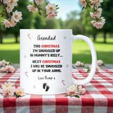 To Grandad at Christmas From Bump Mug, Christmas Grandad To Be Gift, New Grandad Pregnancy Announcement Mug, Christmas Keepsake From Bump