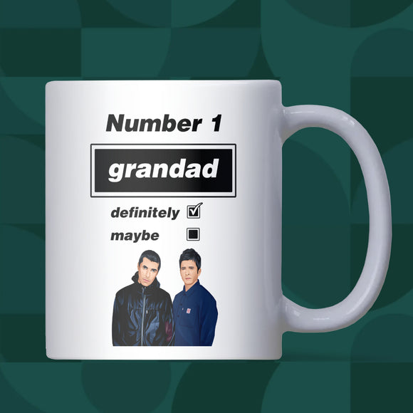 Funny Oasis Fan Mug for Grandad, Number 1 Grandad Definitely Maybe Mug, Funny Grandad Oasis Birthday Gift, Oasis Grandad Christmas Present