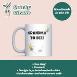 Grandma To Bee Mug, Grandma To Be Gift from Bump, New Grandma Gift, Mum Birthday Granny To Be, Christmas Gift for Grandma To Be, Bee Theme Mug