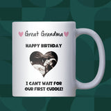 Personalised Birthday Great Grandma Mug, Baby Scan Photo Mug, Birthday Gift for Great Grandma to Be, From Baby Bump Keepsake