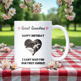 Personalised Birthday Great Grandma Mug, Baby Scan Photo Mug, Birthday Gift for Great Grandma to Be, From Baby Bump Keepsake