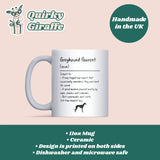 Greyhound Parent Definition Mug, Funny Dog Parent Gift, Greyhound Owner Mug, Christmas Gift for Dog Lovers, Greyhound Owner Present