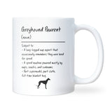 Greyhound Parent Definition Mug, Funny Dog Parent Gift, Greyhound Owner Mug, Christmas Gift for Dog Lovers, Greyhound Owner Present