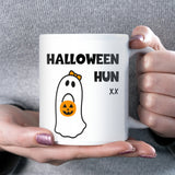 Halloween Hun Mug, Funny Pink Halloween Mug for Her, Spooky Season Mug, Girlfriend Boo Basket Gift, Cute Halloween Ghost Mug for Her