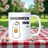 Halloween Hun Mug, Funny Pink Halloween Mug for Her, Spooky Season Mug, Girlfriend Boo Basket Gift, Cute Halloween Ghost Mug for Her