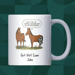 Personalised Funny Hip Replacement Mug, Get Well Soon Gift Hip Replacement for Friend, Funny Colleague Get Well Soon Gift, Thinking of You