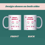 Howdy Ghouls Mug, Funny Halloween Mug for Her, Pink Cowgirl Ghost Cup, Girly Spooky Season Coffee Mug, Cute Ghost Gift, Halloween Cowgirl
