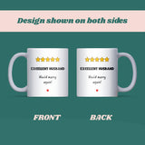 Funny Excellent Husband Mug, 5 Stars Would Marry Again, Anniversary Gift for Husband, Valentine’s Day Husband Gift, Birthday Husband Mug