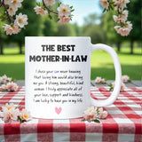 Best Mother-in-Law Mug for Husband’s Mum, Christmas or Birthday Gift, Mother-in-Law Appreciation Mug, Thank You Gift Mother in Law