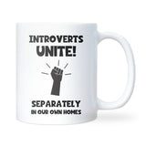Introverts Unite Mug, Funny Introvert Gift, Secret Santa for Introverts, Shy Boyfriend or Husband Funny Gift, Daughter or Son Introvert Mug