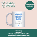Funny World’s Best Dad Mug, Funny Dad Birthday, Fathers Day Gift from Daughter, To Dad from Son, Funny Christmas Dad Gift, Funny Dad Mug