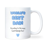 Funny World’s Best Dad Mug, Funny Dad Birthday, Fathers Day Gift from Daughter, To Dad from Son, Funny Christmas Dad Gift, Funny Dad Mug