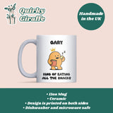 King of Eating All the Snacks Mug, Funny Snack Lover Gift for Him, Boyfriend Snack Joke Present, Husband Christmas Gift, Brother Snack Mug