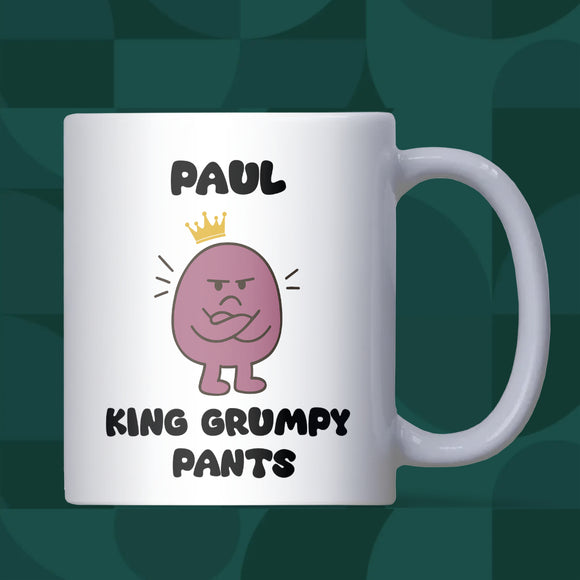 King Grumpy Pants Mug, Funny Grumpy Boyfriend Mug, Husband Christmas Gift, Grumpy Dad Birthday Present, Secret Santa for Him