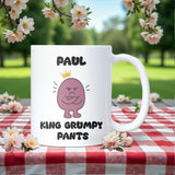 King Grumpy Pants Mug, Funny Grumpy Boyfriend Mug, Husband Christmas Gift, Grumpy Dad Birthday Present, Secret Santa for Him