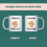 King of Letting His Cup of Tea Go Cold Mug, Funny Cold Tea Mug for Him, Secret Santa Gift for Men, Dad Tea Joke Gift, Tea Lover Present