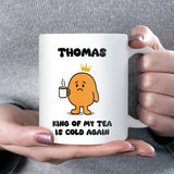 King of Letting His Cup of Tea Go Cold Mug, Funny Cold Tea Mug for Him, Secret Santa Gift for Men, Dad Tea Joke Gift, Tea Lover Present