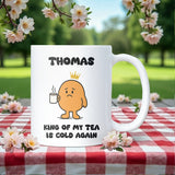 King of Letting His Cup of Tea Go Cold Mug, Funny Cold Tea Mug for Him, Secret Santa Gift for Men, Dad Tea Joke Gift, Tea Lover Present