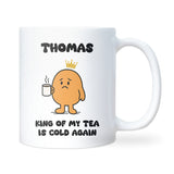 King of Letting His Cup of Tea Go Cold Mug, Funny Cold Tea Mug for Him, Secret Santa Gift for Men, Dad Tea Joke Gift, Tea Lover Present