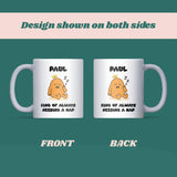 King of Needing a Nap Mug, Funny Sleepy Man Gift, Boyfriend or Husband Tired Joke Mug, Secret Santa Gift for Him, Dad Napping Mug