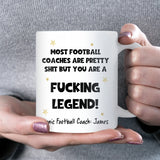 Personalised Football Coach Legend Mug, Thank You Football Coach Gift, End of Season Football Gift, Football Coach Appreciation Mug, Coach Christmas Gift