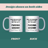 Funny Legend HR Manager Mug, Thank You HR Manager Gift, Work Leaving Present, HR Office Gift, Secret Santa Mug for Human Resources Manager