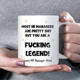 Funny Legend HR Manager Mug, Thank You HR Manager Gift, Work Leaving Present, HR Office Gift, Secret Santa Mug for Human Resources Manager