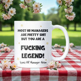 Funny Legend HR Manager Mug, Thank You HR Manager Gift, Work Leaving Present, HR Office Gift, Secret Santa Mug for Human Resources Manager