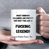 Funny Legend Window Cleaner Mug, Thank You Window Cleaner Gift, Christmas Present, Retirement Gift, Tradesman Thank You