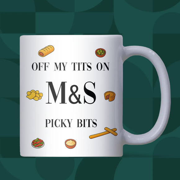 Funny M&S Picky Bits Mug, Picky Bits Obsessed Gift, Marks and Spencer Secret Santa, Marks and Spencer Fan Mug, Marks and Spencer Fan Gift
