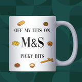 Funny M&S Picky Bits Mug, Picky Bits Obsessed Gift, Marks and Spencer Secret Santa, Marks and Spencer Fan Mug, Marks and Spencer Fan Gift