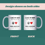 Funny Dog Christmas Mug – Lick My Bum Then Your Face, Merry Christmas From the Dog, Dog Mum & Dog Dad Gift, Pet Joke Xmas Mug