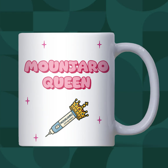 Mounjaro Queen Mug, Funny Tirzepatide Mug, Funny GLP-1 Jab Gift for Her, Weight Loss Jab Gift, Mounjaro Funny Mug, Funny Mounjaro Novelty