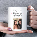 Personalised Photo Wedding Day Mug for Mum, Wedding Day Gift from Daughter, Bride Keepsake from Mother, Sentimental Wedding Gift to Mother