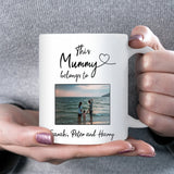 Personalised This Mummy Belongs To Mug, Custom Photo Mug for Mum, Mother’s Day Gift from Children, Gift for Mummy, Birthday Mug for Mum