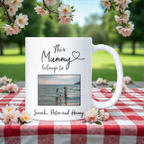 Personalised This Mummy Belongs To Mug, Custom Photo Mug for Mum, Mother’s Day Gift from Children, Gift for Mummy, Birthday Mug for Mum