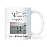 Personalised This Mummy Belongs To Mug, Custom Photo Mug for Mum, Mother’s Day Gift from Children, Gift for Mummy, Birthday Mug for Mum