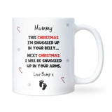 To Mummy at Christmas From Bump Mug, Mummy To Be Christmas Gift, Pregnancy Announcement Mug, First Christmas Mummy Mug, From Baby Bump