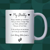 My Daddy Mug from Baby, New Dad Gift, Daddy to Be Present, First Christmas Daddy Mug, Father’s Day New Daddy Gift