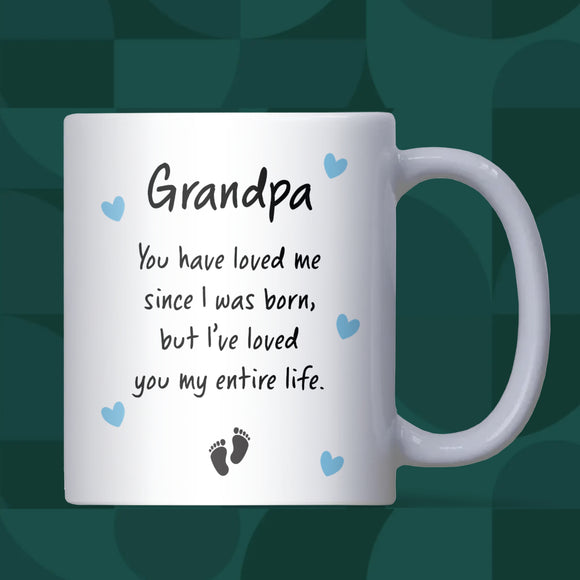 New Grandpa Mug, Grandpa To Be Gift, Pregnancy Announcement Mug, First Father’s Day From Baby, Christmas Gift for New Grandad