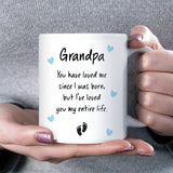 New Grandpa Mug, Grandpa To Be Gift, Pregnancy Announcement Mug, First Father’s Day From Baby, Christmas Gift for New Grandad