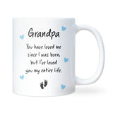 New Grandpa Mug, Grandpa To Be Gift, Pregnancy Announcement Mug, First Father’s Day From Baby, Christmas Gift for New Grandad