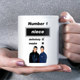 Oasis Definitely Maybe Mug for Niece, Niece Oasis Birthday Gift, Niece Oasis Fan Christmas Gift, Number One Niece Oasis Gift, Oasis Fan Mug