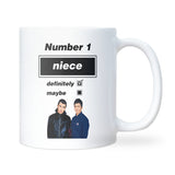 Oasis Definitely Maybe Mug for Niece, Niece Oasis Birthday Gift, Niece Oasis Fan Christmas Gift, Number One Niece Oasis Gift, Oasis Fan Mug